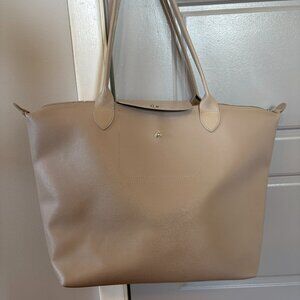 Longchamp Le Pliage City Large Coated Canvas Tote Bag in Sand